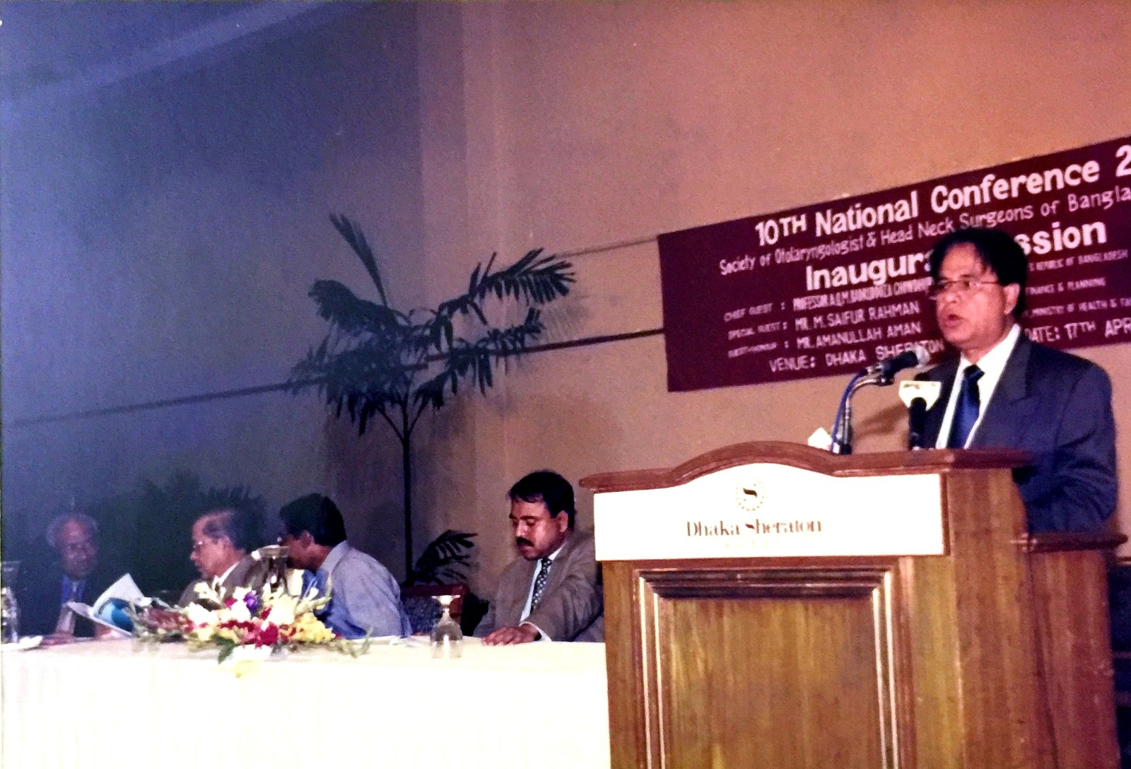 Dr. Alauddin speaking at the 10th National Conference